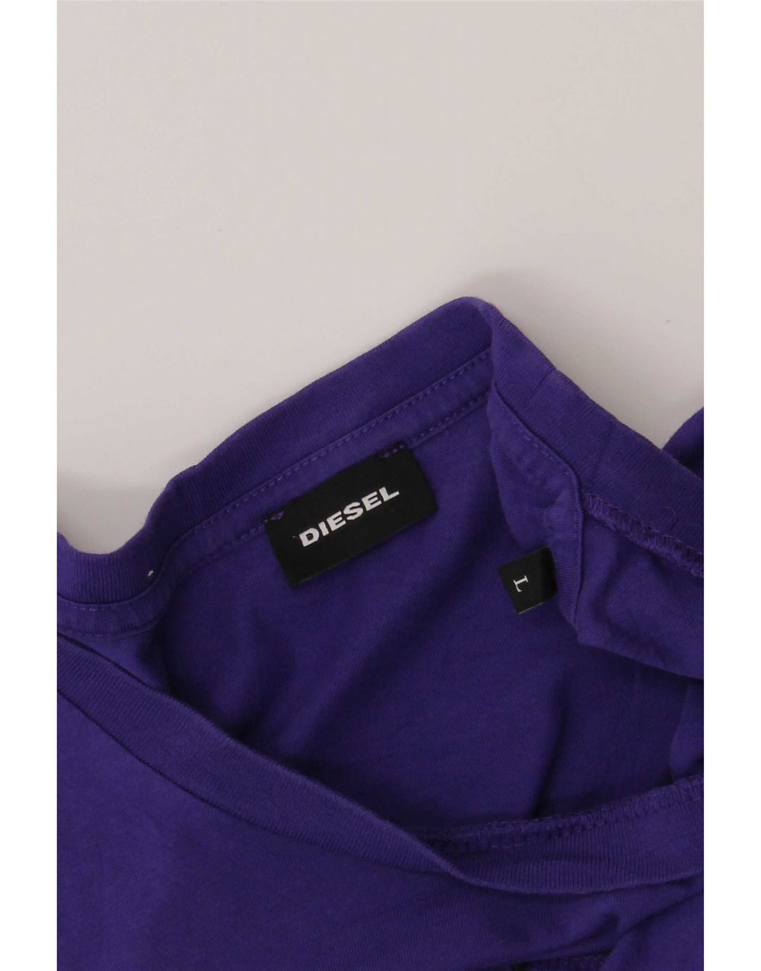 Diesel Womens Graphic T-Shirt Top Large Purple Classic