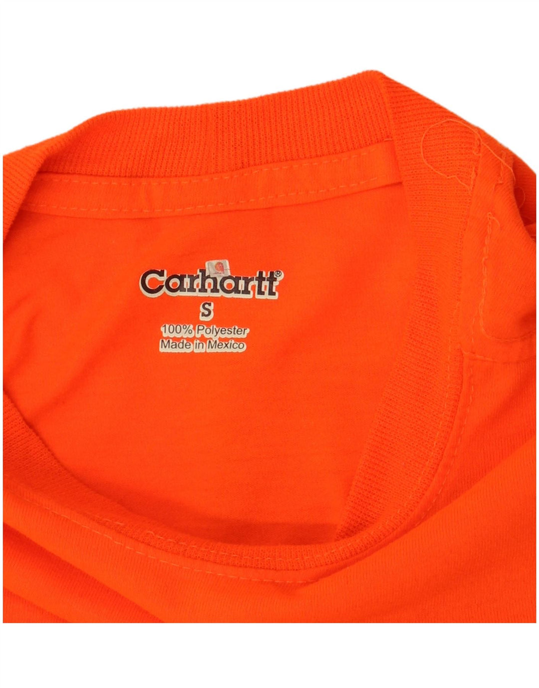 Carhartt Mens Top Long Sleeve Small Orange Polyester