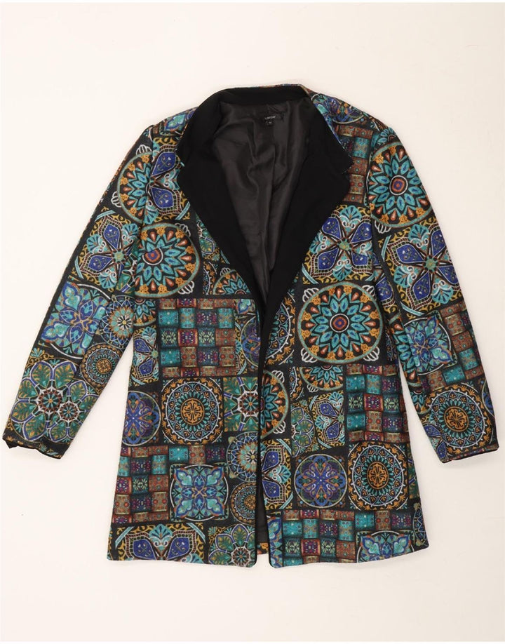 FLORYDAY Womens Open Blazer Jacket UK 14 Medium Multicoloured Floral Vintage Floryday and Second-Hand Floryday from Messina Hembry 