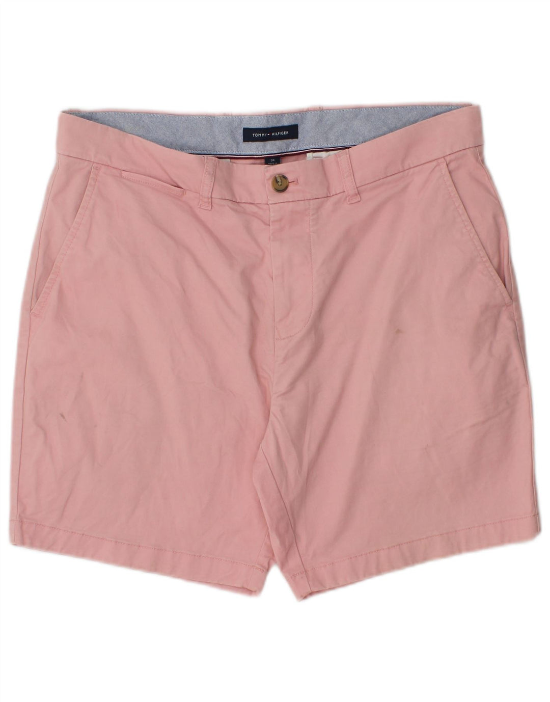 Tommy Hilfiger Mens Chino Shorts W34 Large Pink Cotton