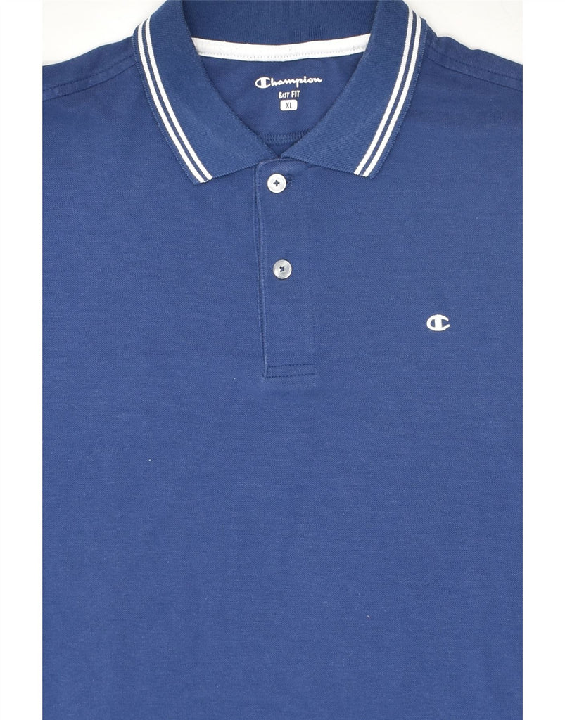 CHAMPION Mens Easy Fit Polo Shirt XL Blue Cotton | Vintage Champion | Thrift | Second-Hand Champion | Used Clothing | Messina Hembry 