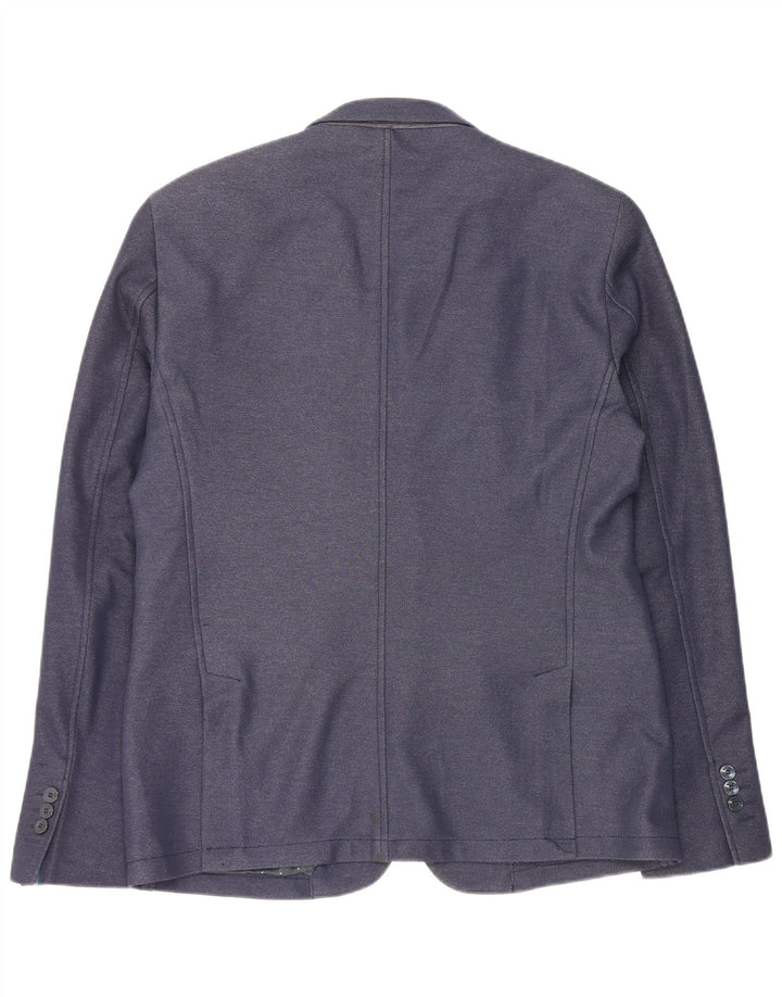 Zara Mens 2 Button Blazer Jacket EU 56 XL Navy Blue