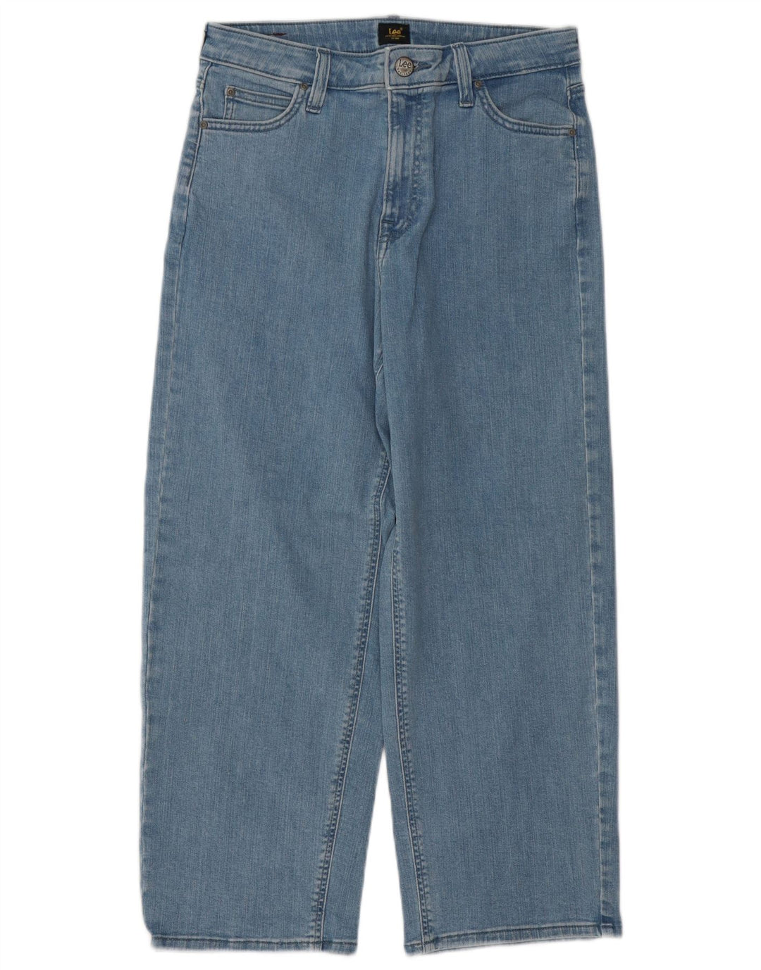 Lee Womens Crop Wide Leg Jeans W29 L25 Blue Cotton
