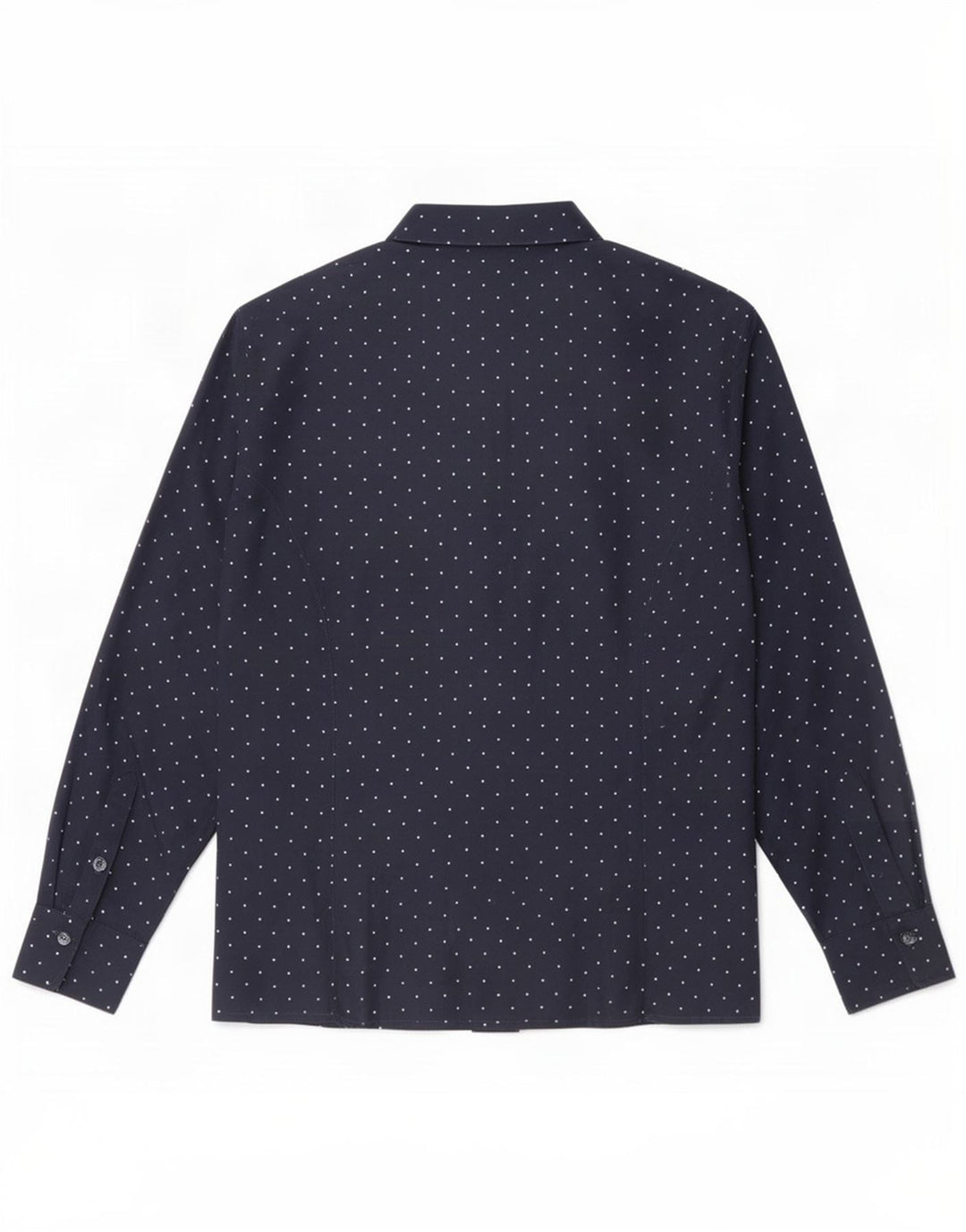 Vintage Womens Shirt UK 14 Medium Navy Blue Spotted
