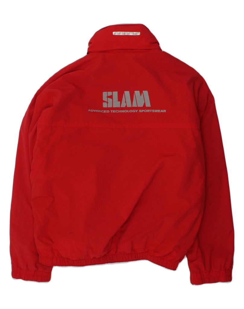 SLAM Boys Graphic Hooded Windbreaker Jacket 7-8 Years Red Nylon | Vintage Slam | Thrift | Second-Hand Slam | Used Clothing | Messina Hembry 