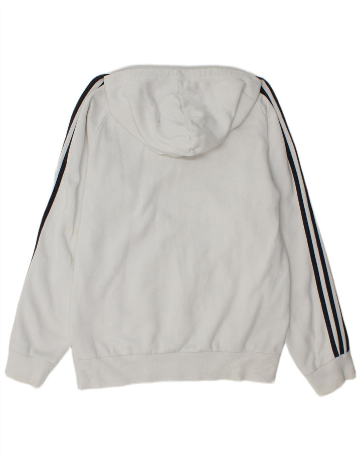 Adidas Mens Hoodie Jumper Medium White Cotton