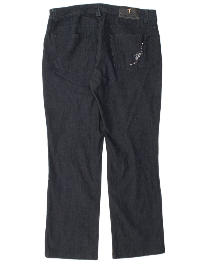 Trussardi Mens Straight Jeans W33 L28 Navy Blue Cotton