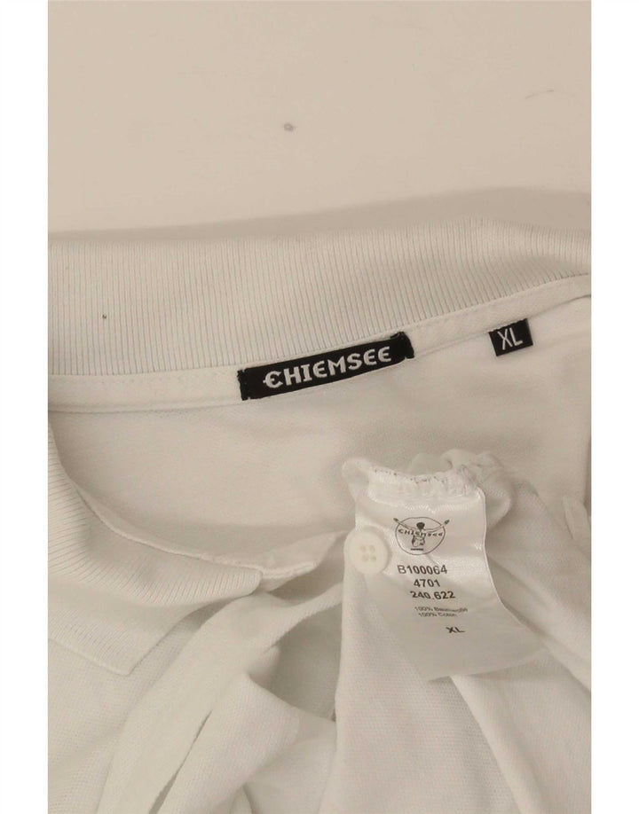 Chiemsee Mens Polo Shirt XL White Cotton
