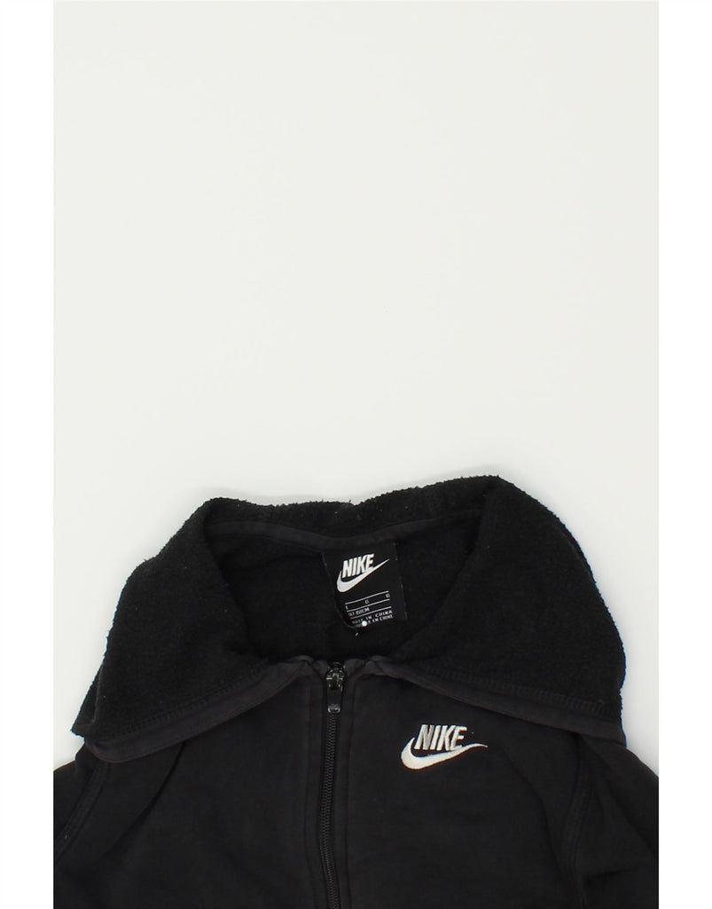 NIKE Boys Zip Hoodie Sweater 12-13 Years Black Cotton | Vintage Nike | Thrift | Second-Hand Nike | Used Clothing | Messina Hembry 