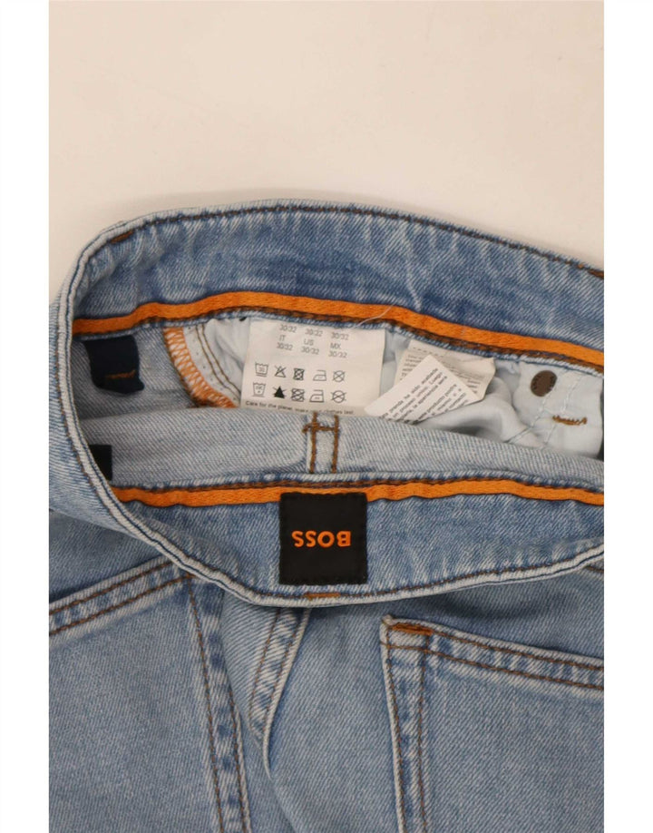 Hugo Boss Mens Slim Jeans W30 L32 Blue Cotton