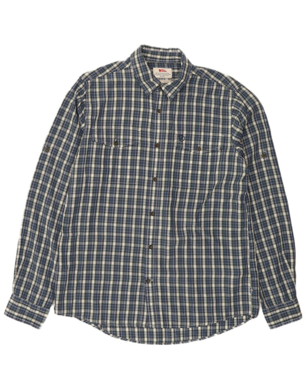 Fjall Raven Mens Regular Fit Shirt Large Blue Check Lyocell