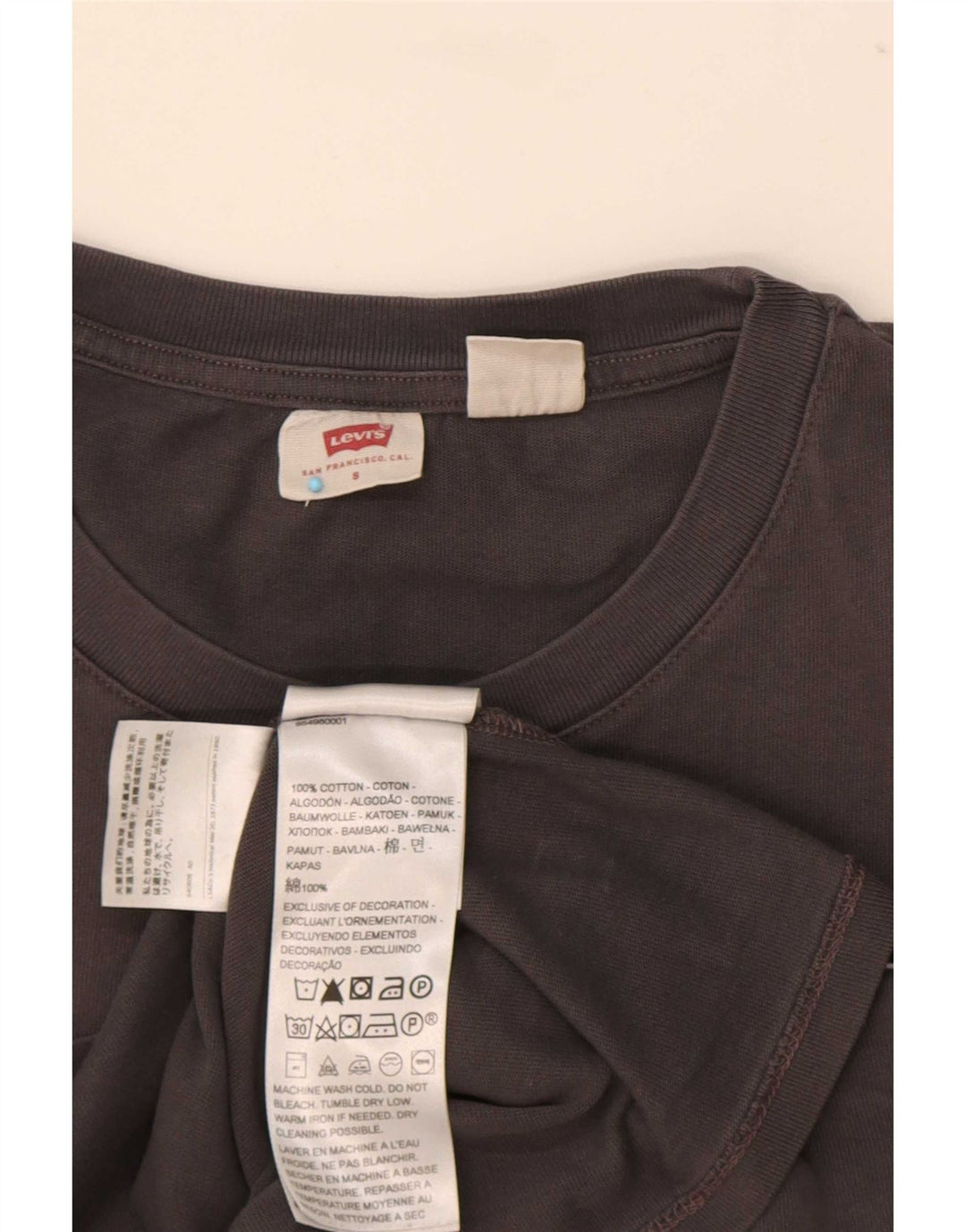 Levi's Womens Oversized Graphic T-Shirt Top UK 10 Small Grey Colourblock
