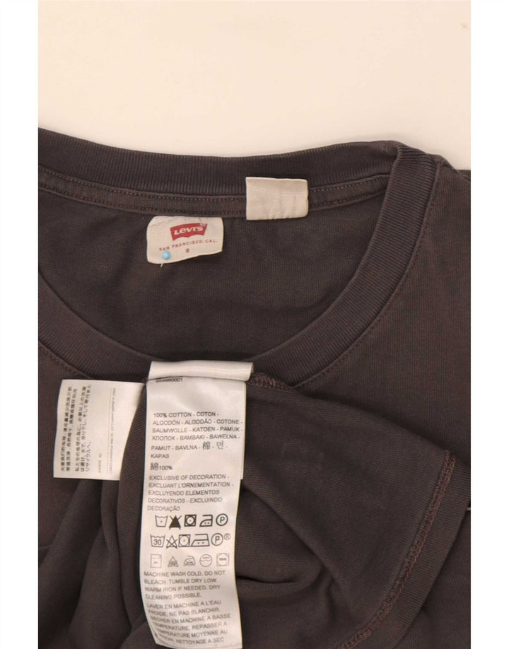 Levi's Womens Oversized Graphic T-Shirt Top UK 10 Small Grey Colourblock