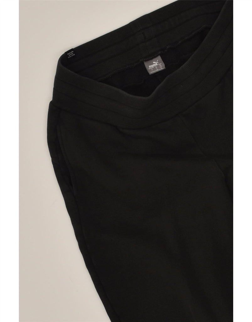 PUMA Womens Tracksuit Trousers Joggers UK 10 Small Black Cotton | Vintage Puma | Thrift | Second-Hand Puma | Used Clothing | Messina Hembry 