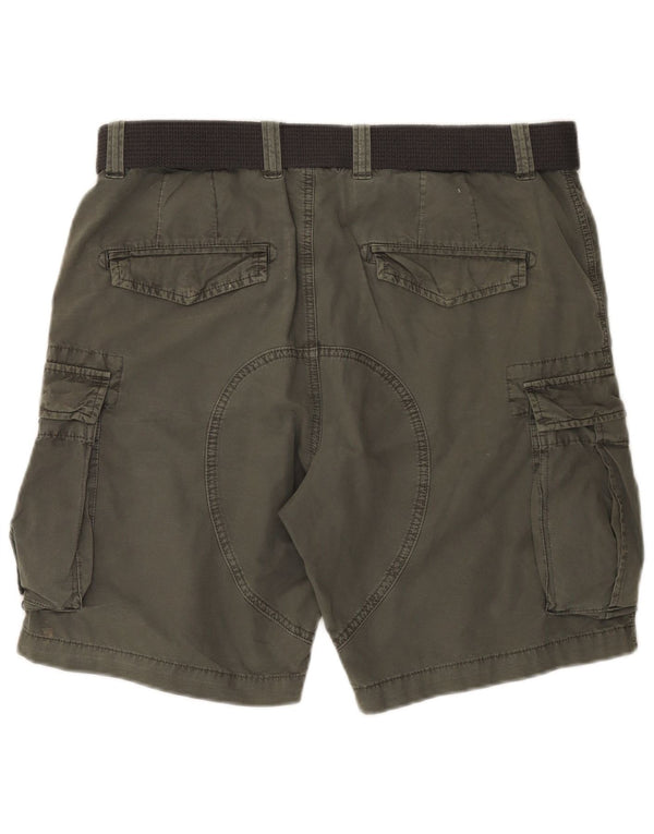 SUPERDRY Mens Cargo Shorts W34 Large Khaki Cotton