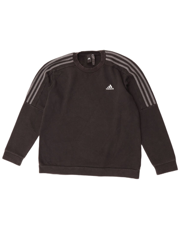Adidas Mens Sweatshirt Jumper Medium Black Cotton