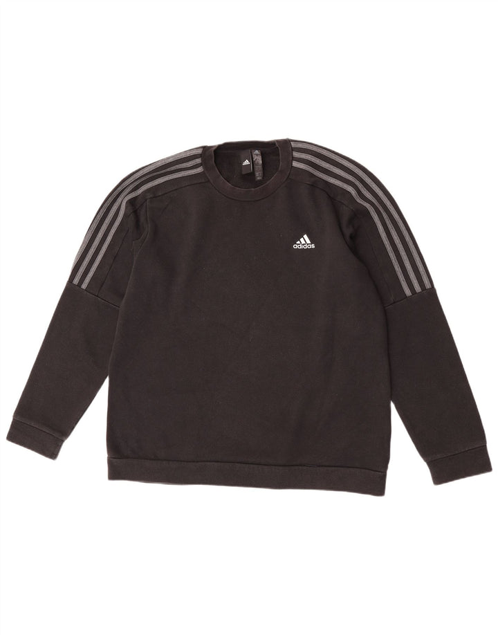 Adidas Mens Sweatshirt Jumper Medium Black Cotton