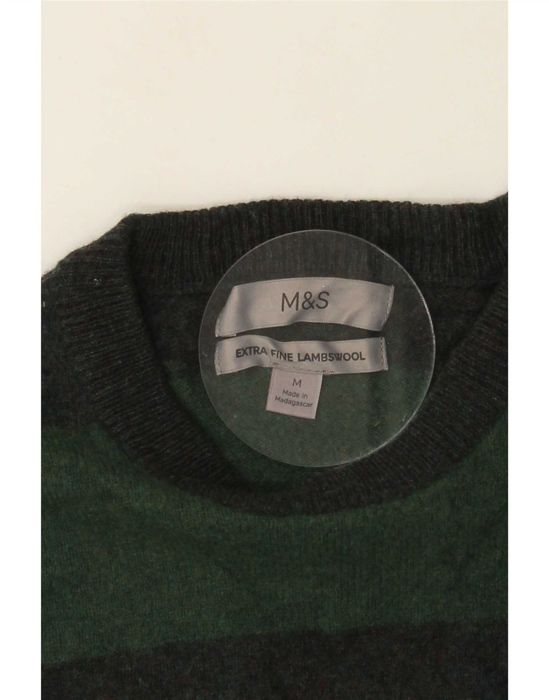 Marks & Spencer Boys Crew Neck Jumper Sweater 14-15 Years Medium Green