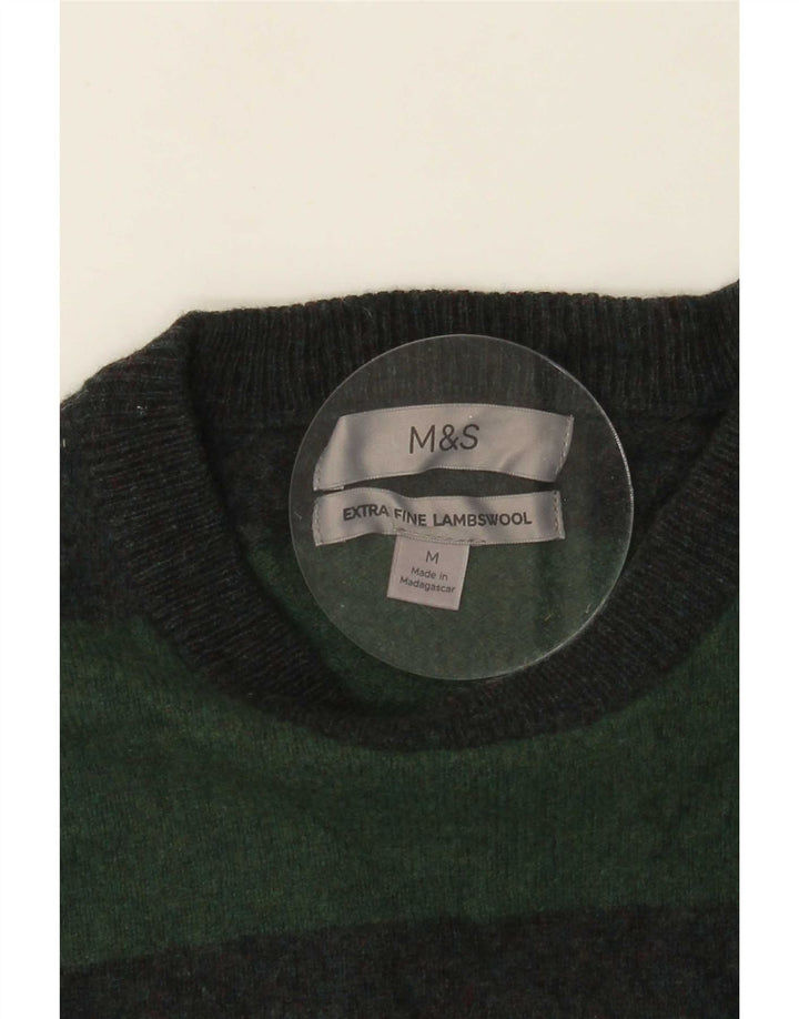 Marks & Spencer Boys Crew Neck Jumper Sweater 14-15 Years Medium Green