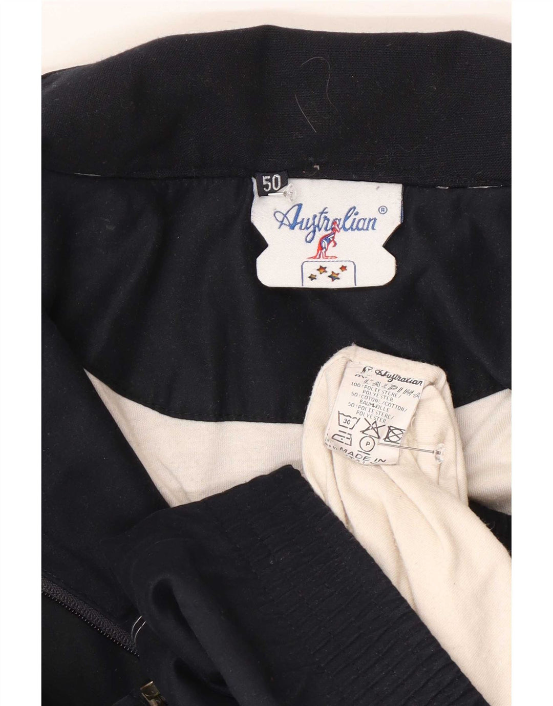 AUSTRALIAN L'ALPINA Mens Tracksuit Top Jacket IT 50 Medium Navy Blue