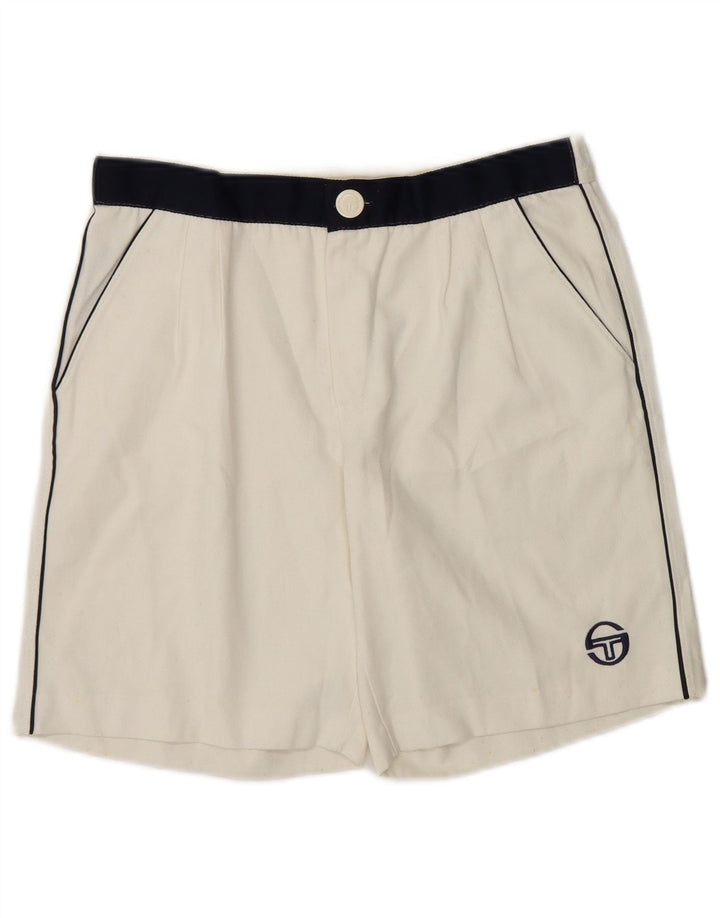 Sergio Tacchini Womens Casual Shorts IT 46 Large W32 White Colourblock