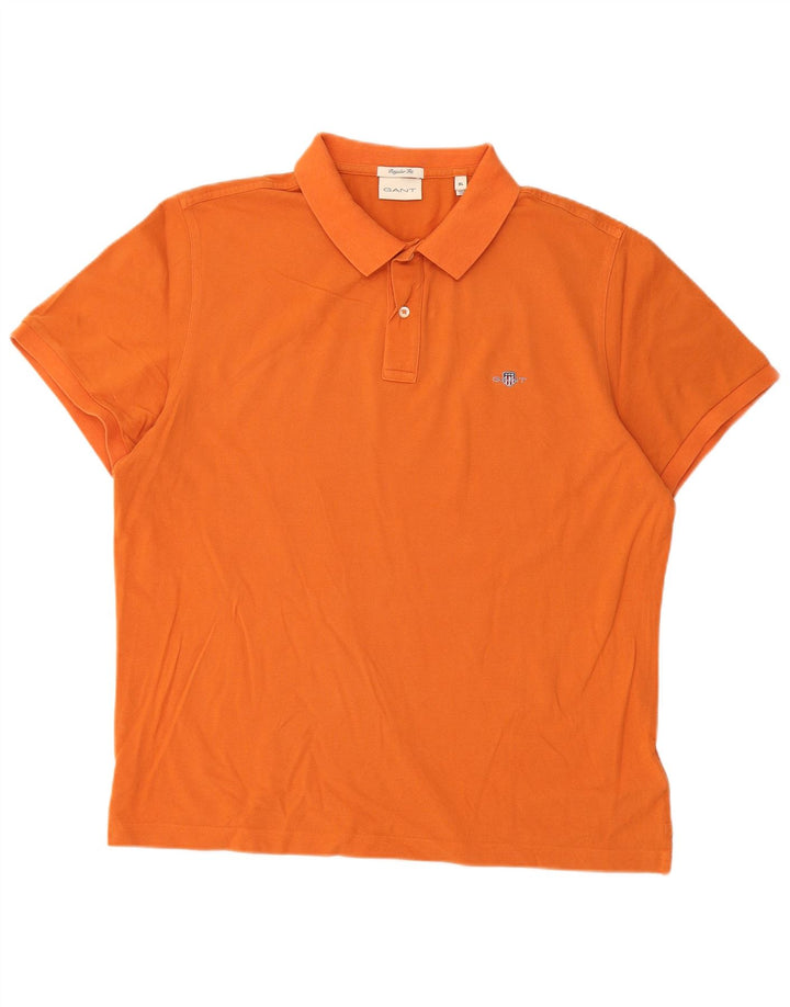 GANT Mens Regular Fit Polo Shirt XL Orange Cotton