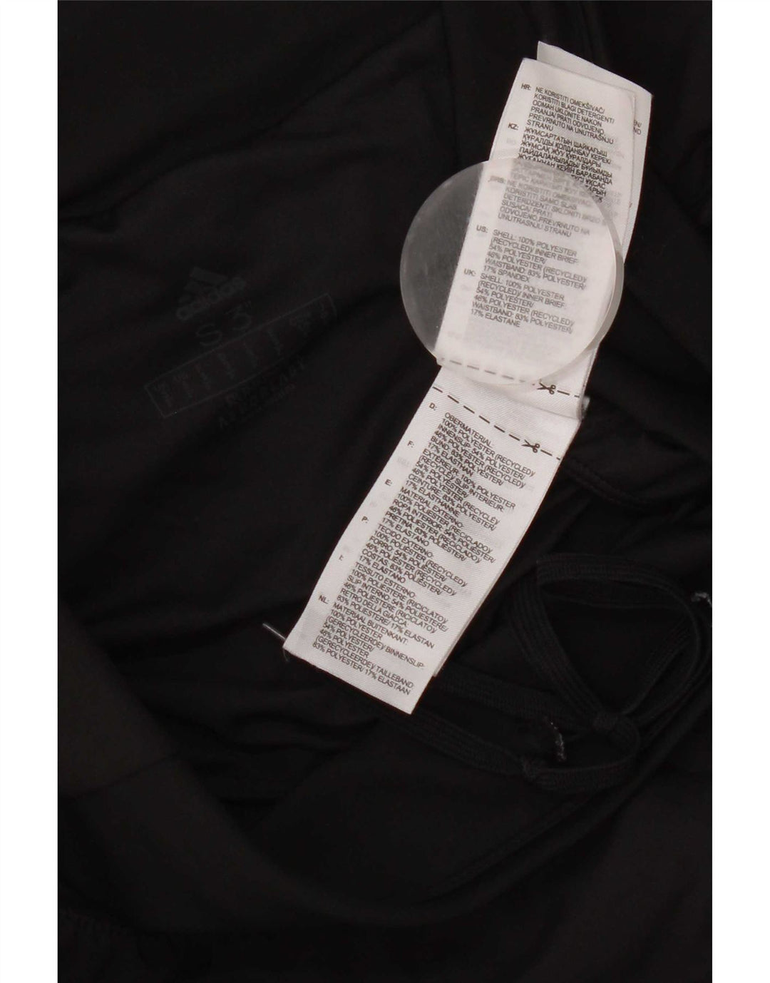 Adidas Womens Sport Shorts UK 10 Small Black Polyester
