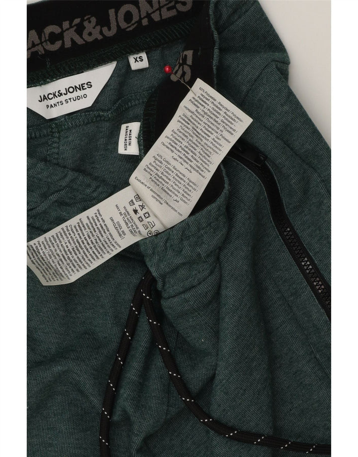 JACK & JONES Mens Sport Shorts XS  Green Polyester