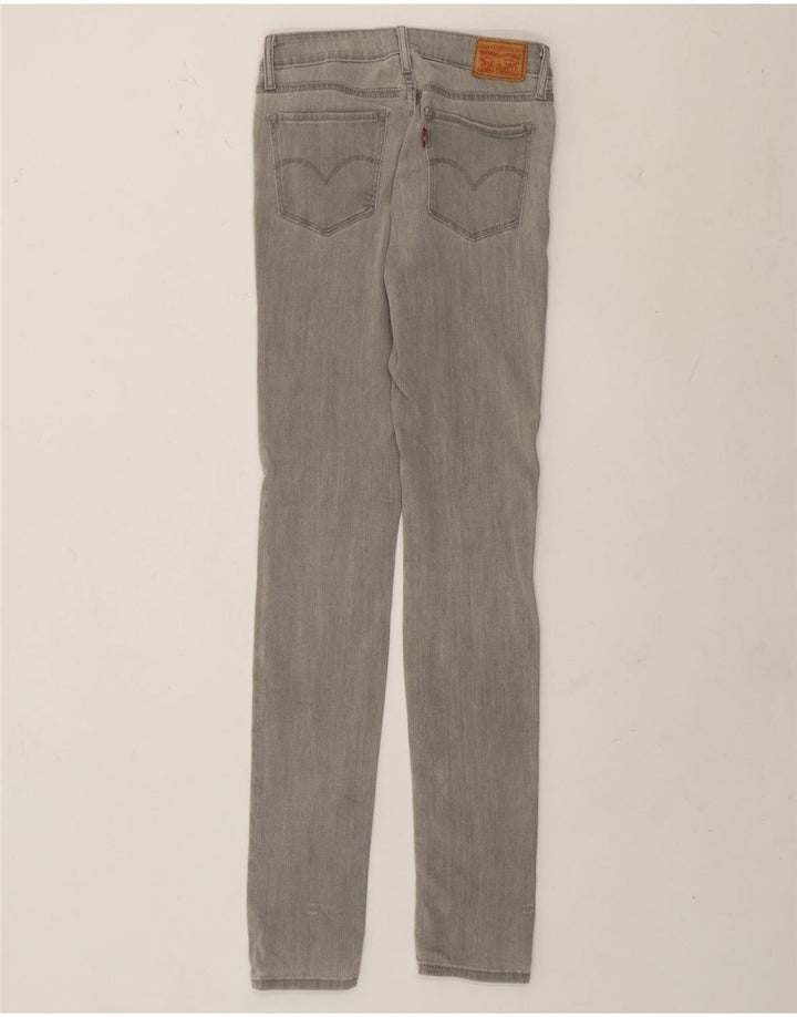 Levi's Womens 711 Skinny Jeans W27 L34 Grey Cotton