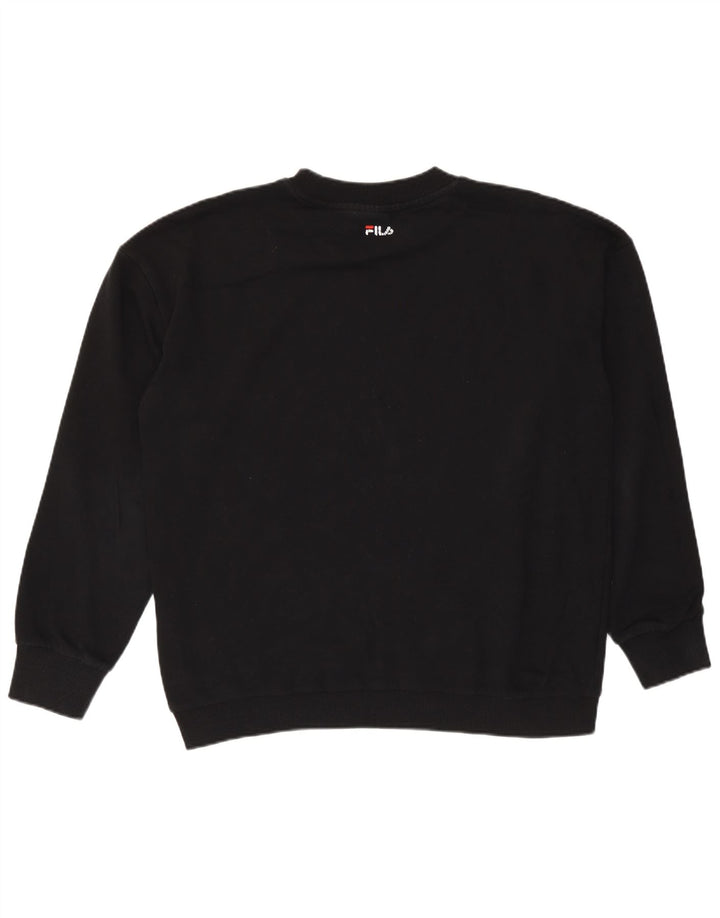 Fila Mens Graphic Sweatshirt Jumper Large Black Cotton