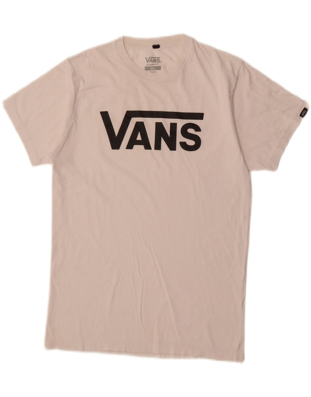 VANS Mens Classic Fit Graphic T-Shirt Top Small White Cotton Vintage Vans and Second-Hand Vans from Messina Hembry 