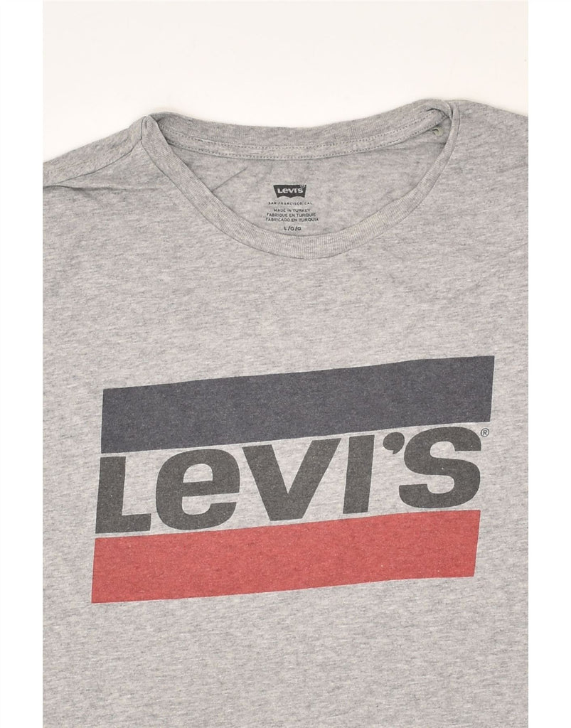 LEVI'S Mens Graphic T-Shirt Top Large Grey Cotton | Vintage Levi's | Thrift | Second-Hand Levi's | Used Clothing | Messina Hembry 