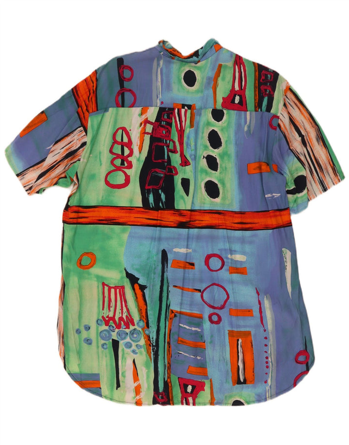 Primavera Firenze Womens Short Sleeve Shirt Dress US 4 Small Multicoloured