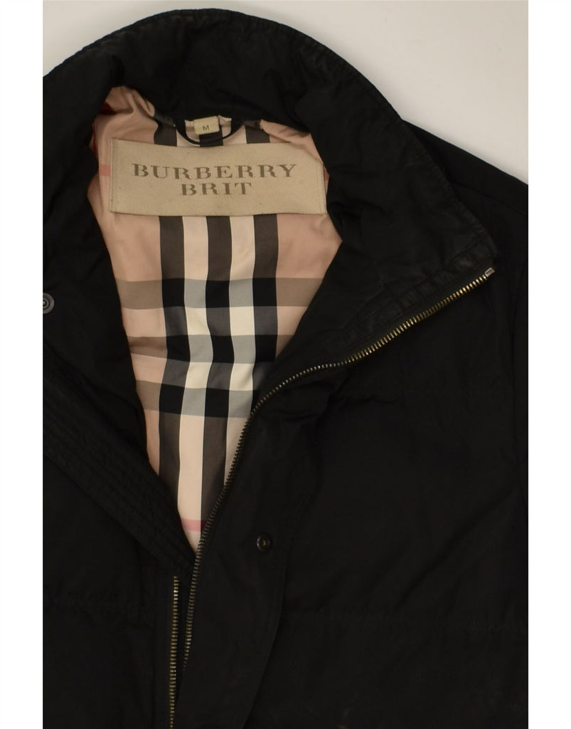 BURBERRY Mens Padded Coat UK 38 Medium Black Polyester | Vintage Burberry | Thrift | Second-Hand Burberry | Used Clothing | Messina Hembry 