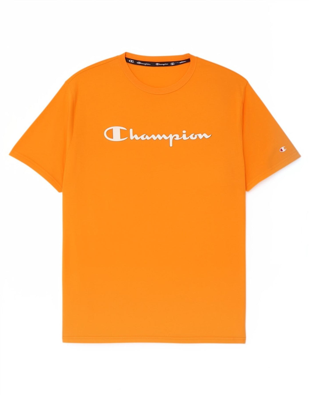 Champion Mens Graphic T-Shirt Top 2XL Orange Cotton