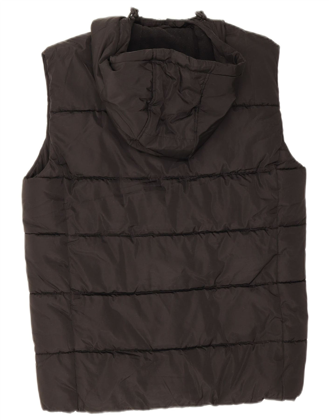 Superdry Mens Hooded Padded Gilet UK 36 Small Black Polyester