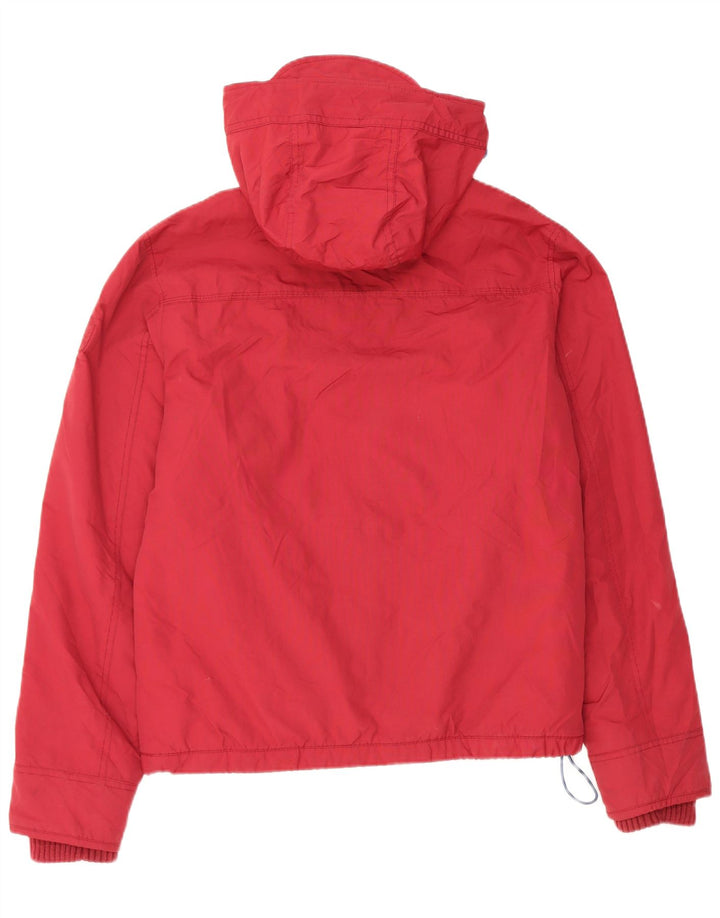 Fat Face Mens Hooded Windbreaker Jacket UK 36 Small Red Nylon