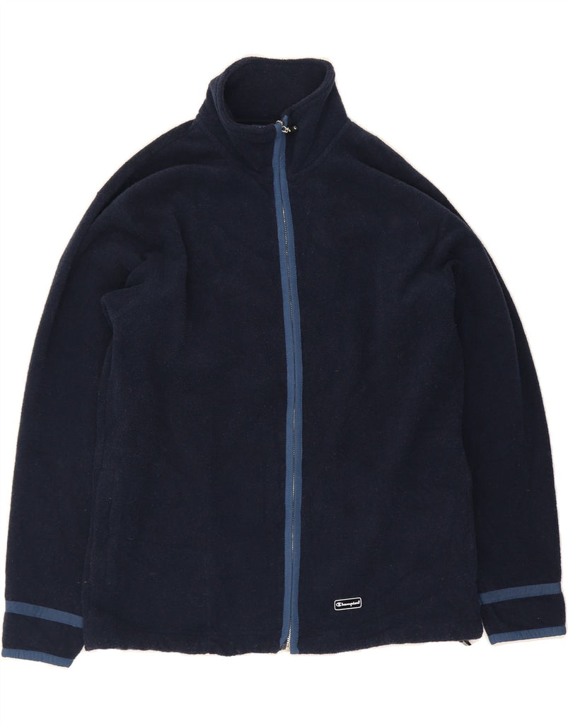 CHAMPION Mens Fleece Jacket UK 40 Large Navy Blue Polyester Vintage Champion and Second-Hand Champion from Messina Hembry 