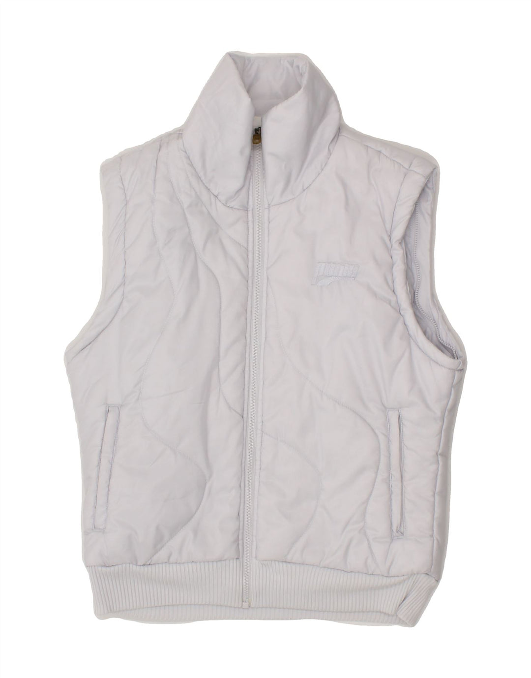 PUMA Womens Padded Gilet UK 10 Small White Polyester Vintage Puma and Second-Hand Puma from Messina Hembry 