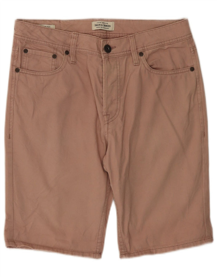 JACK & JONES Mens Regular Fit Chino Shorts Small W29  Pink Cotton