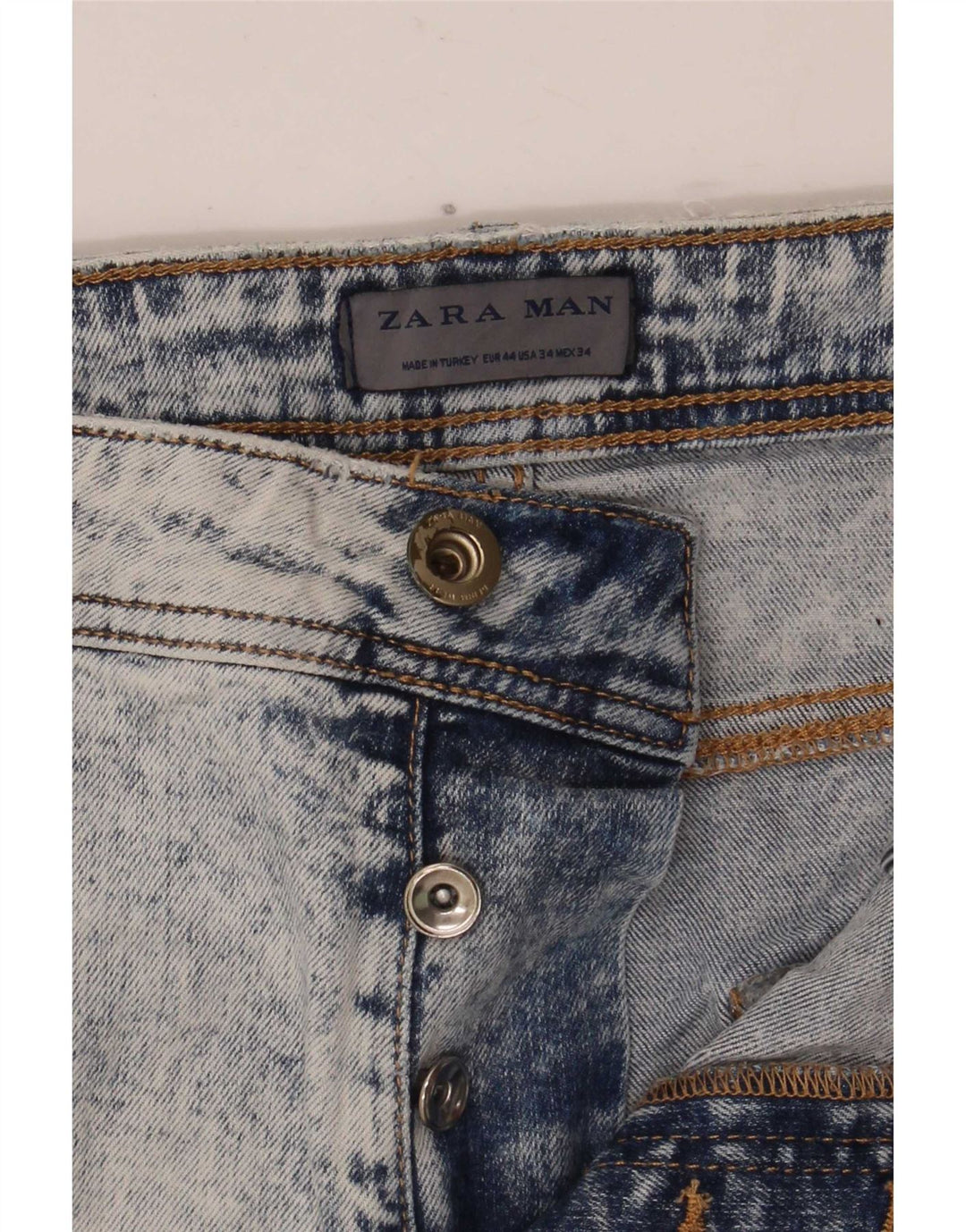 Zara Mens Distressed Joggers Slim Jeans EU 44 Large W34 L28 Blue