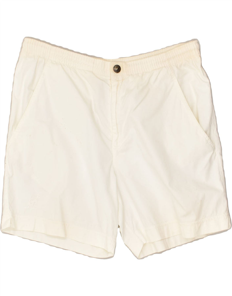 AUSTRALIAN L'ALPINA Mens Chino Shorts IT 50 Large W34  White Cotton | Vintage AUSTRALIAN L'ALPINA | Thrift | Second-Hand AUSTRALIAN L'ALPINA | Used Clothing | Messina Hembry 