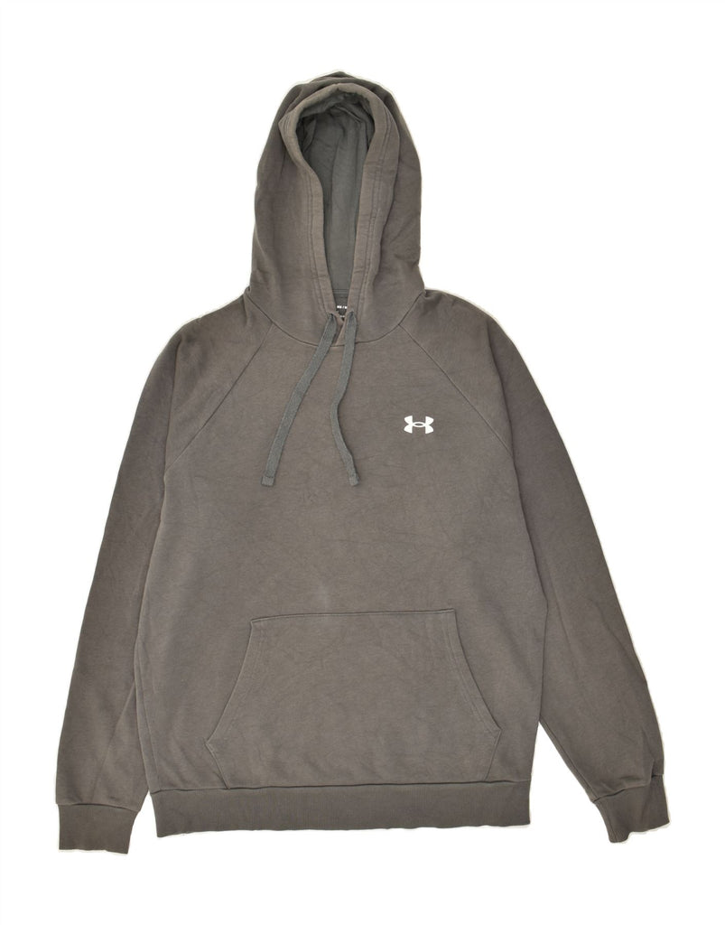 UNDER ARMOUR Mens Cold Gear Hoodie Jumper Medium Grey Cotton | Vintage Under Armour | Thrift | Second-Hand Under Armour | Used Clothing | Messina Hembry 