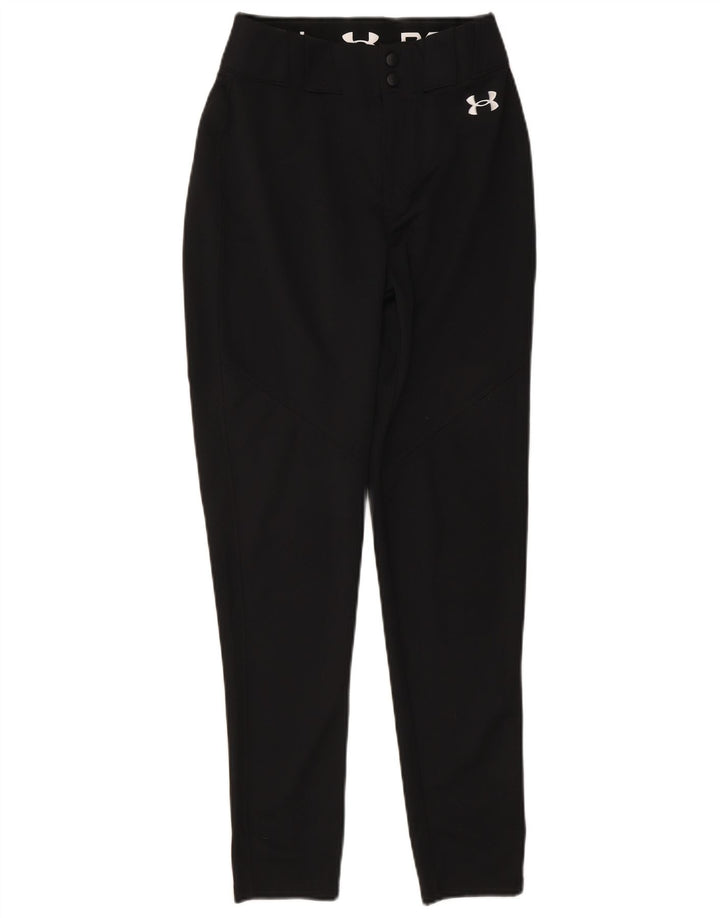 Under Armour Womens Slim Casual Trousers Small Black Polyester