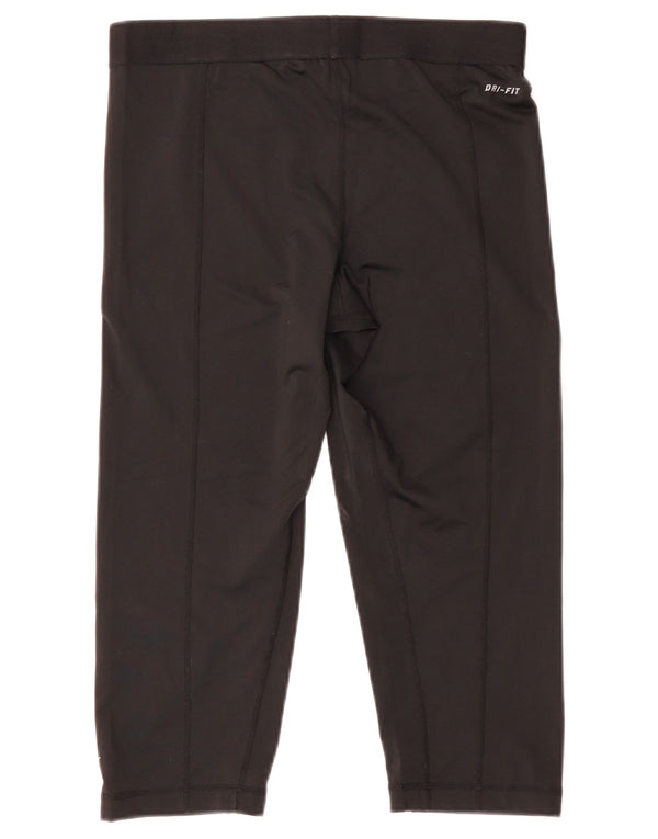 Nike Womens Graphic Capri Leggings UK 26 Large Black Polyester