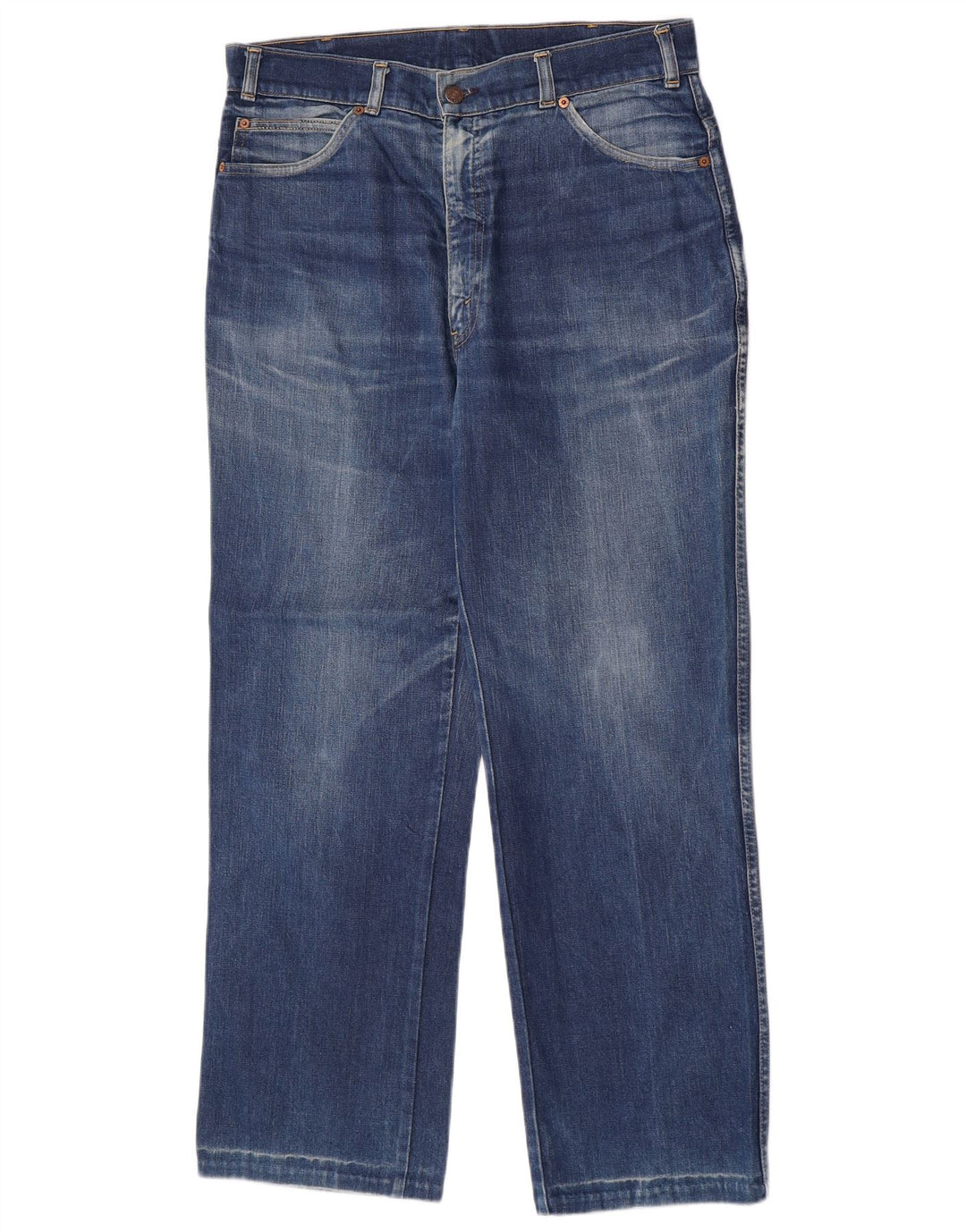 Levi's Mens Straight Jeans W36 L30 Blue Cotton