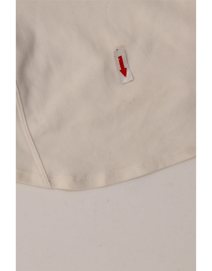 NIKE Womens Dri Fit Crop Vest Top UK 14 Large White Polyester