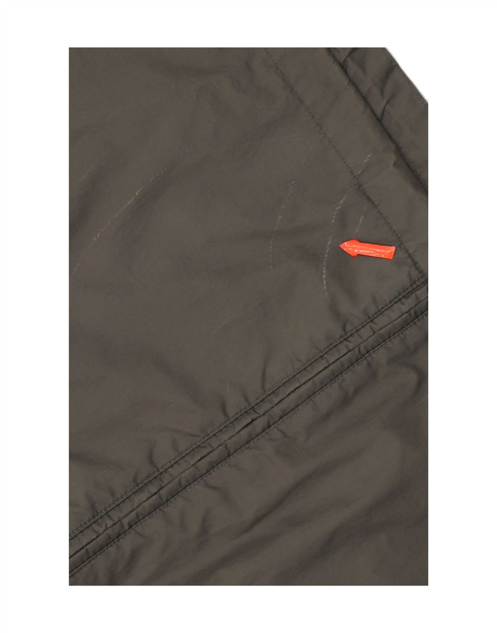 ADIDAS Mens Hooded Graphic Rain Jacket UK 40/42 Medium Grey Colourblock Vintage Adidas and Second-Hand Adidas from Messina Hembry 