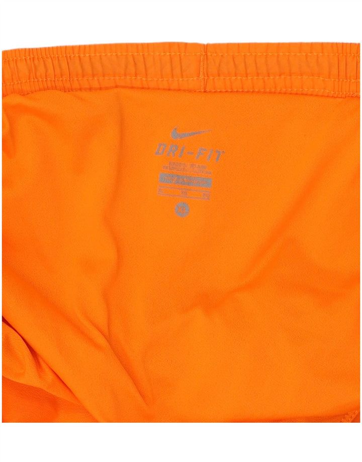 Nike Womens Dri Fit Sport Shorts UK 18 XL  Orange Polyester