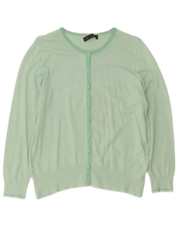 Marks & Spencer Womens Cardigan Sweater UK 16 Large Green Viscose